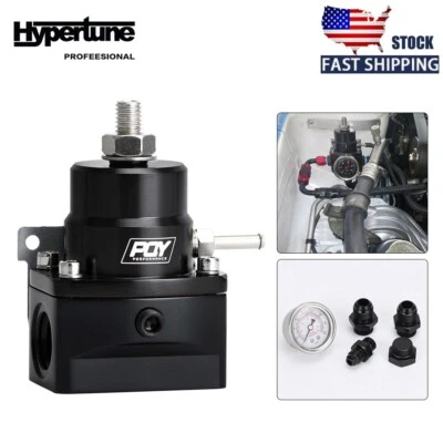 Regulador de inyección de combustible AN8/8/6 con medidor de refuerzo alta presión 8AN NEGRO Foto 1 de 4