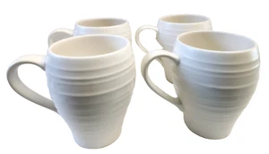 MIKASA Swirl Natural White Stoneware Coffee Mugs DJ100 Set of 4 - Bild 1 von 6