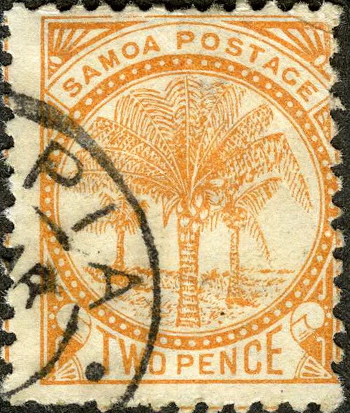 Palmeras Samoa 1897 usadas (SC# 13) Foto 1 de 1