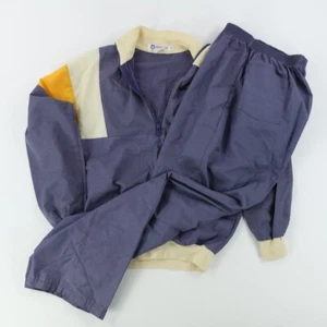 Tuta vintage anni '70 Converse viola tuta a vento giacca e pantaloni - Foto 1 di 13