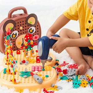 Magic Montessori Play Toolbox Bear with Drill Toys for Boys 3 to 7 Years Old - Picture 1 of 14