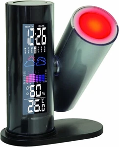 Alarm Clock Technoline WT514 Digital Black Indicator Night Light + Weather New - Picture 1 of 2