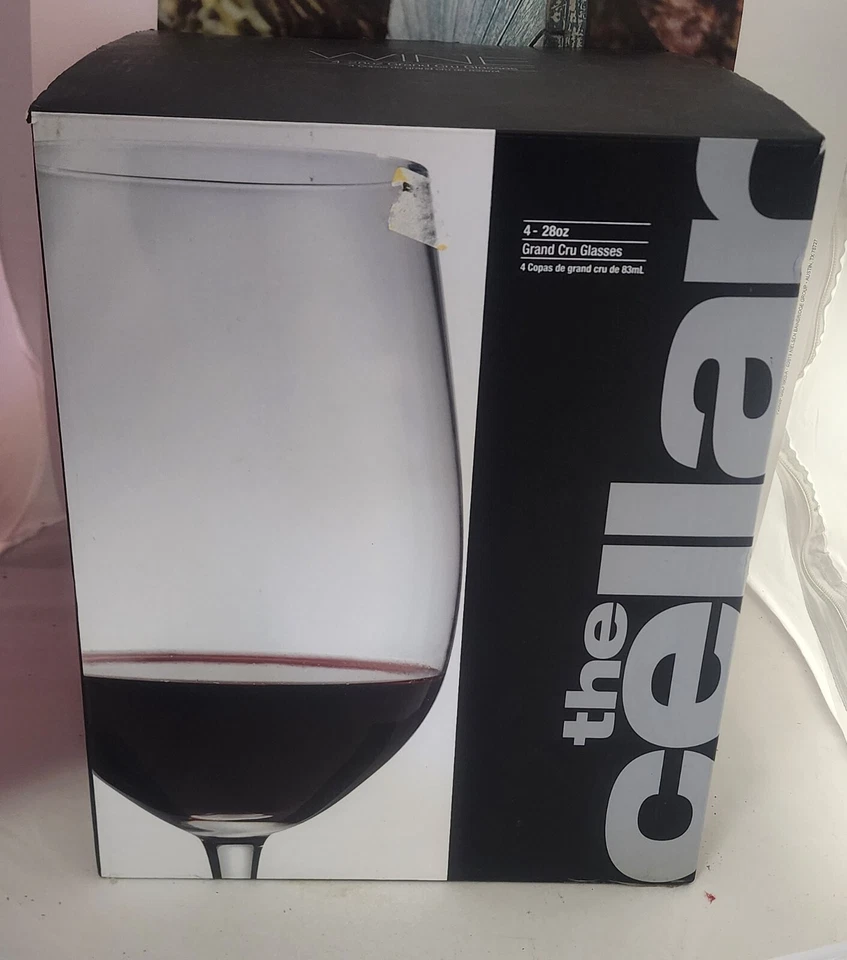 Juego de 4 copas de vino The Cellar exclusivamente para Macy's Grand Cru 28 oz NUEVO EN CAJA Foto 1 de 1