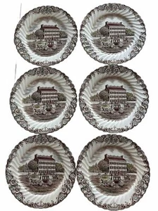 Johnson Brothers - Heritage Hall - Set of 6 Dinner Plates - Brown Multcolor - Picture 1 of 8