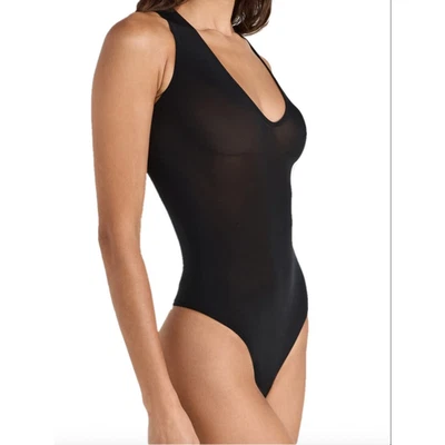 Wolford Bodysuit Size S in Black, Buenos Aires String Body Sheer Sleeveless NEW - Image 1 of 4