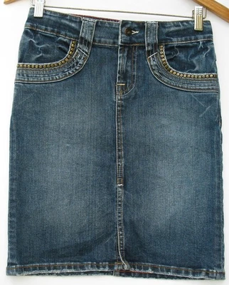 Von Dutch Mujer 4 Bolsillos Algodón/Spandex Tachonado Trupunto Falda Talla Pequeña Foto 1 de 3