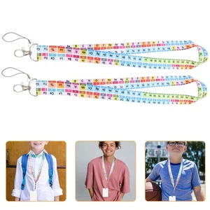 2 Pcs Lanyard Keychain Multifunktions-Handyband Abzeichen Schlüsselband - Photo 1/12