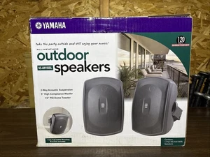 NEW! Yamaha NS-AW190 Natural Sound All-weather 2-Way Speakers Pair - Black - Picture 1 of 6