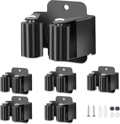 5 PCS Broom Holder Wall Mount, Upgraded Heavy Duty Mop and Broom Holder Wall Mou - Image 1 of 4