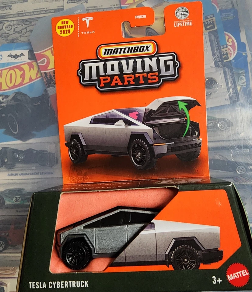 2025 MATCHBOX MOVING PARTS 2025 TESLA CYBERTRUCK OPENING TRUCK - Image 1 of 1