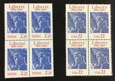 FRANCE  1986 XF MNH Sc#2014, US-France Joint Issue,      (W21) - Image 1 of 2