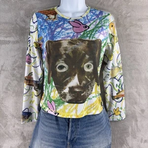 Maglia cane Chopova Lowena marrone donna taglia small multicolore manica lunga - Foto 1 di 7