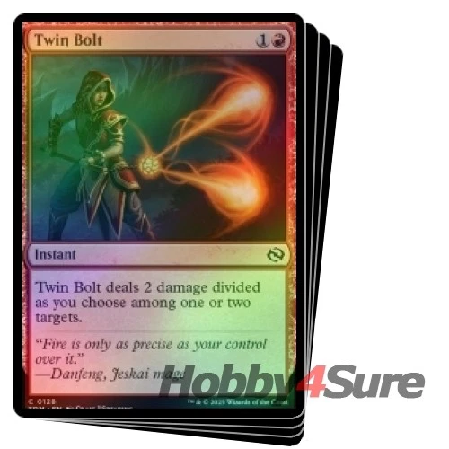 Foil Twin Bolt X4 M/NM Magic: The Gathering MTG Tarkir: Dragonstorm - Image 1 of 1