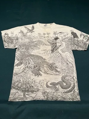 Collar-seminola FLORIDA vintage Rainbow Graphics L 1993 AOP envolvente alrededor del grial Foto 1 de 4