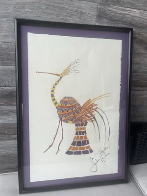 Acuarela Original Firmada y Enmarcada por Julie Taymor - Arte Regalo Rey León (2022) Foto 1 de 2