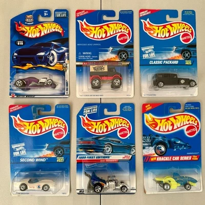 Hot Wheels '94-'02 Mainline NIB Lot of 6 Vintage Collectible Cars Variety Pack - Image 1 of 4