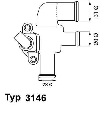 3146.90D WAHLER Thermostat, coolant for SMART - Image 1 of 2