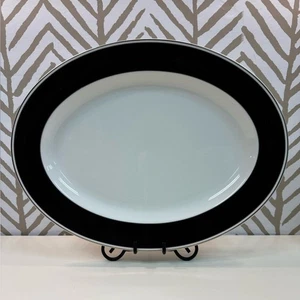 NWT Kate Spade x Lenox Sadie Street Black Platter 16” - Foto 1 di 5