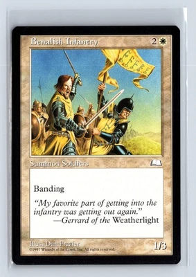 (4x) BENALISH INFANTRY – MTG Magic the Gathering Card – Weatherlight – Common - Image 1 of 4