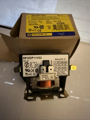 Nuevo RELÉ CONTACTOR DE PROPÓSITO DEFINIDO CUADRADO D 8910DP11V02 GENUINO 1 POLO ABIERTO Foto 1 de 4