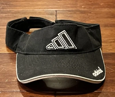 Adidas Negro Blanco Adulto OS Ala 3 Rayas Correa Golf Correr Parasol Sombrero Foto 1 de 4