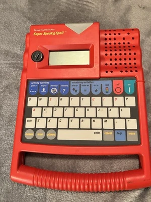 Juguete de computadora Texas Instruments Super Speak & Spell 1990 de colección “tal cual” para piezas Foto 1 de 4