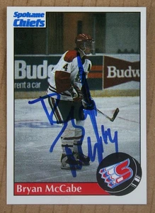 AUTOGRAPHED - Bryan McCabe  #4 Spokane Chiefs 1994 WHL - Picture 1 of 2