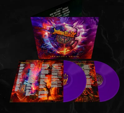 Judas Priest Invincible Shield Exclusive Purple Colored Vinyl 2LP, 500 copies - Image 1 of 4