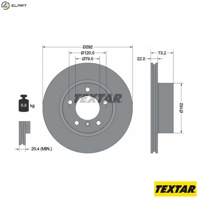 2x BRAKE DISC 92132805 FOR BMW N46 B20 CB 2.0L 4cyl 3 SERIES N46B20CB/B/C 2.0L - Image 1 of 4