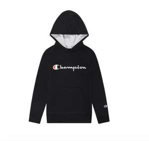 Champion Hoodie Youth Boys Small Heritage Script Logo Fleece Pullover Black - Picture 1 of 6