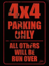 "4x4 Parking Only" Light Up Sign Accessory for Jeep and 4x4 Vehicles
