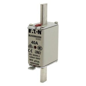 1pc 40NHG0B 40A AC 500V 120 kAIC gL/gG Bussmann low voltage NH Fuse - Picture 1 of 2