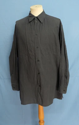 Yohji Yamamoto Y's for men Stone Wash Black Solid Cotton Men Shirt L/S 3 - Image 1 of 4