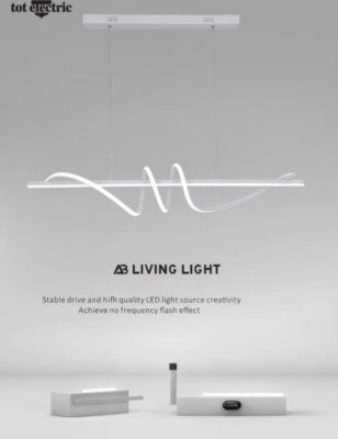 Lampadario led moderno con onda spirale 65w ultra luminoso lampada a sospensione - Immagine 1 di 3