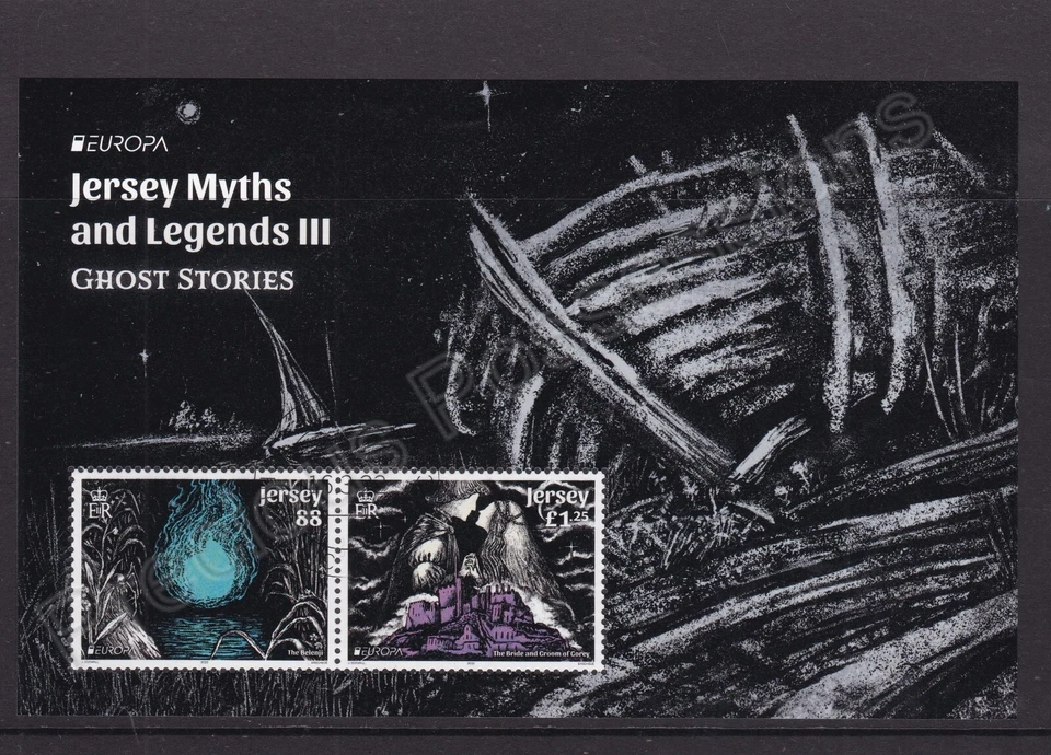SG ???? JERSEY USED CTO STAMP SHEET 2022 MYTHS & LEGENDS - Image 1 of 1