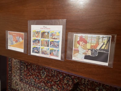Lote de colección 3 hojas de sellos postales Oliver and Company edición limitada con certificado de autenticidad Foto 1 de 4