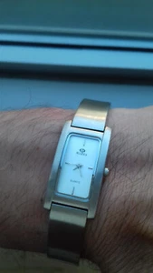 Marea STEEL RECTANGOLO B17325/1 VINTAGE COLLECTION NOS MONTRE WATCH FOND UHR - Imagen 1 de 12