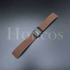 Correa de reloj de goma de silicona 18 20 22 mm cierre impermeable se adapta a Casioak marrón - Imagen 1 de 20