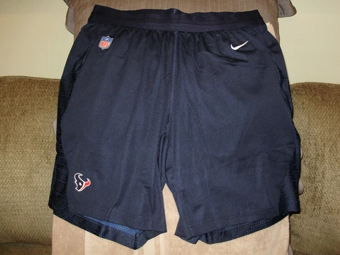 NFL Houston Texans Nike Dri Fit Knit Fly Blue Athletic Running Shorts Men's XL Cover