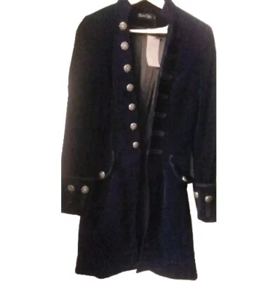 DarcChic Womens Gothic Velvet Coat Steampunk  Riding Jacket  Victorian Corset S - Image 1 of 4