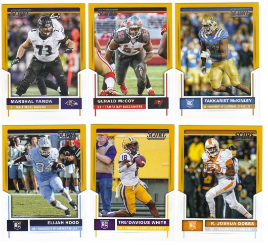 2017 Panini Score Football -  Gold Parallels - Choose From Card #'s 1-440 - Image 1 of 1