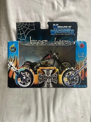 Muscle Machines Jesse James JJ03-18-16 Cherry CFL 1:18 Diecast Chopper Foto 1 de 4