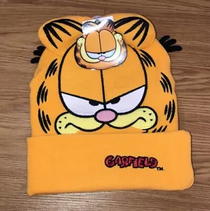 Garfield bestickte Beanie Mütze neu mit Etikett Nickelodeon orange - Bild 1 von 8