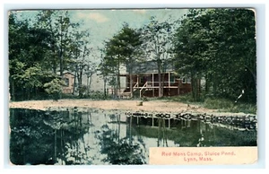 1912 Red Mens Camp Sluice Pond Lynn MA, Massachusetts - Picture 1 of 2