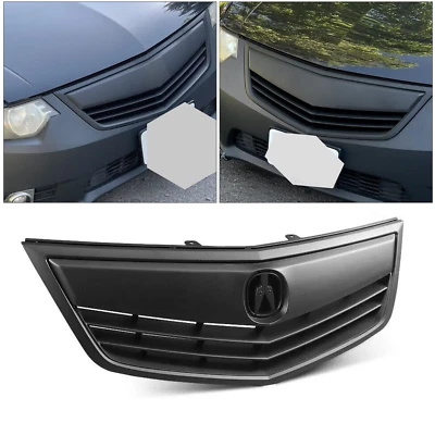 Parachoques delantero completo negro mate para Acura TSX 2011 2012 13 2014 parrilla superior Foto 1 de 4