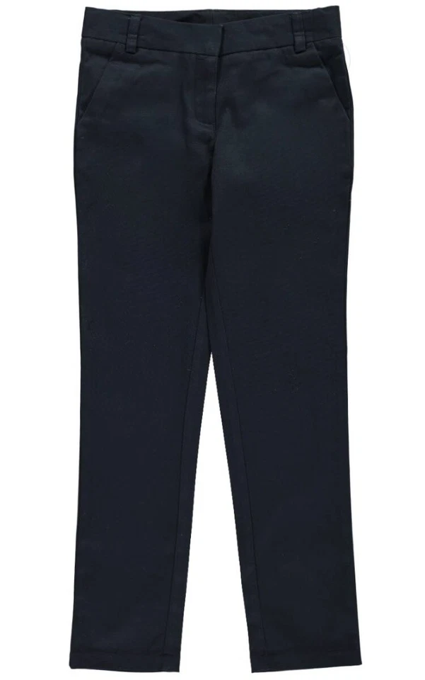 Nautica Big Girls Uniform Straight Leg Stretch Twill Pants Navy Ndd0023q Size 14