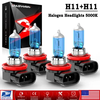 For Nissan Altima 2007-2018 4X Halogen Headlights Bulbs Kit High Low Beam White - Image 1 of 4