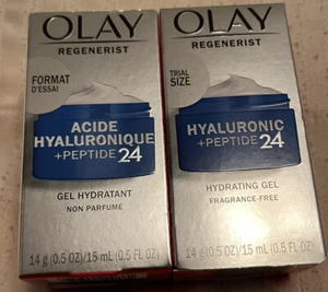 LOT OF2 Olay Regenerist Fragran-Free Hydrating Gel Hyaluronic + Peptide 24 0.5oz - Picture 1 of 3