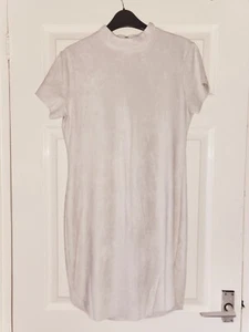 AX PARIS Nude/Grey Suede Effect Dress Size 14 - Picture 1 of 5