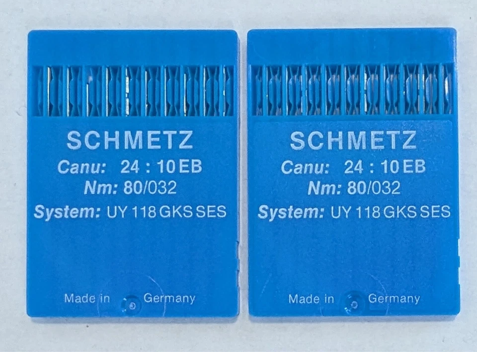20 SCHMETZ UY 118 GKS SES tamaño Nm: 80/032 aguja máquina de coser Foto 1 de 1